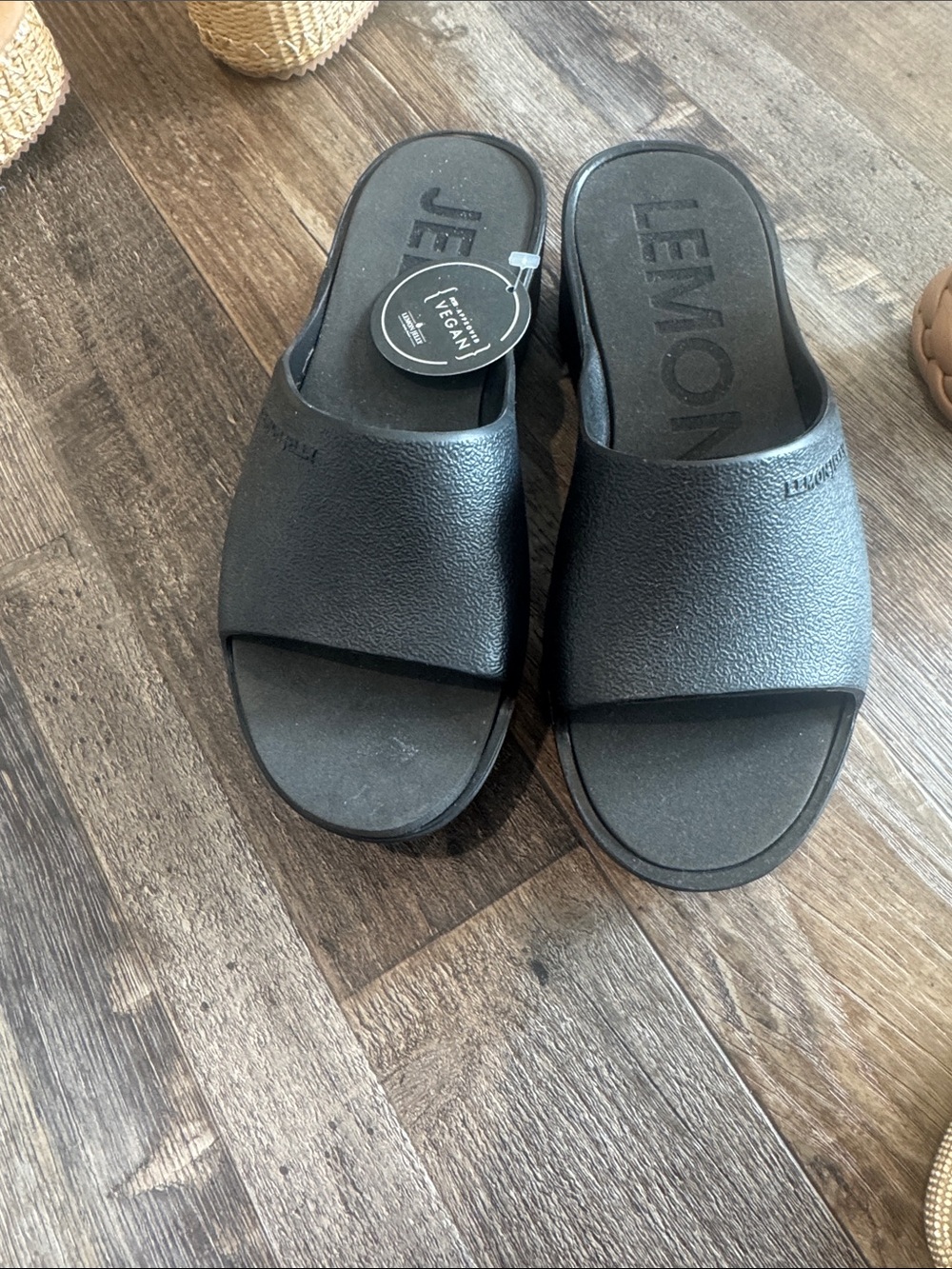 Lemon Jelly Men's Black Slide Sandals